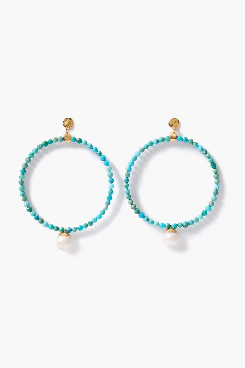 Chan Luu XL Tide Hoop Earrings Turquoise